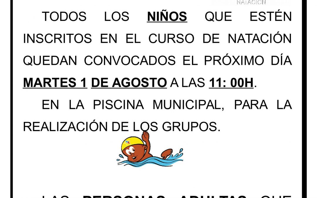 CURSOS NATACIÓN 2017