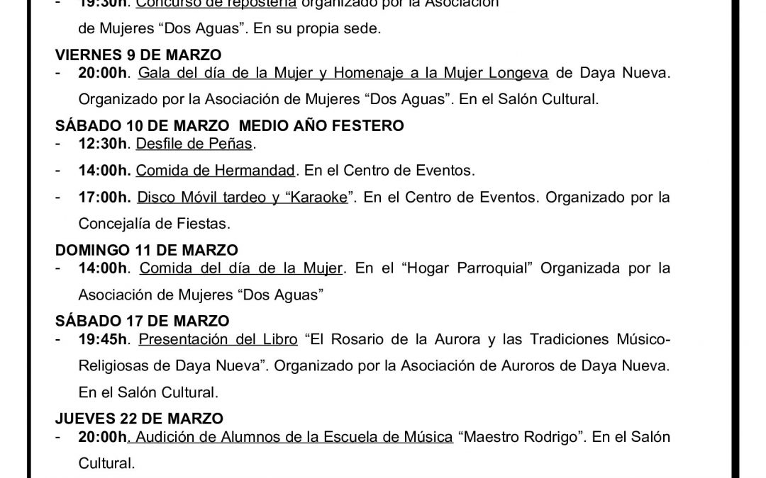 MARZO CULTURAL 2018